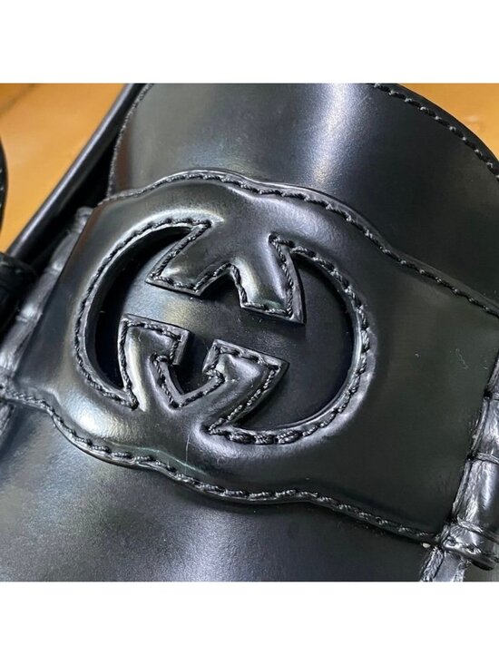 Gucci Interlocking GG Logo Loafers Shoes Dress Leather main image 9